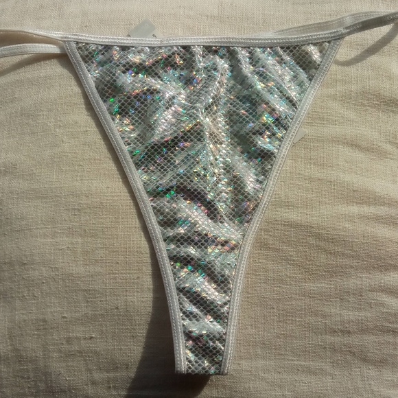 Lindex Other - Lindex Metallic Silver Thong Size 34/36
